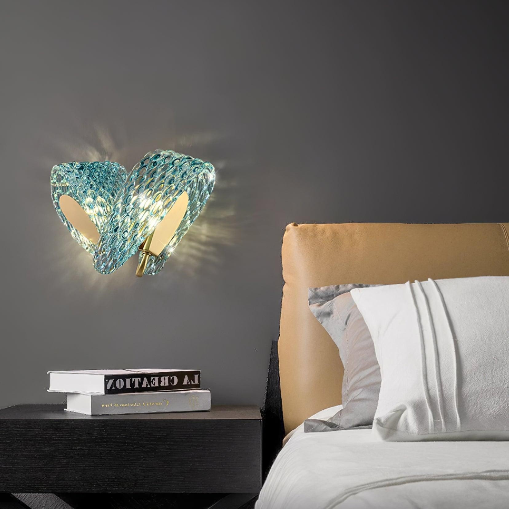 Creative Light Luxury Blue Ribbon Wall Lamp K265