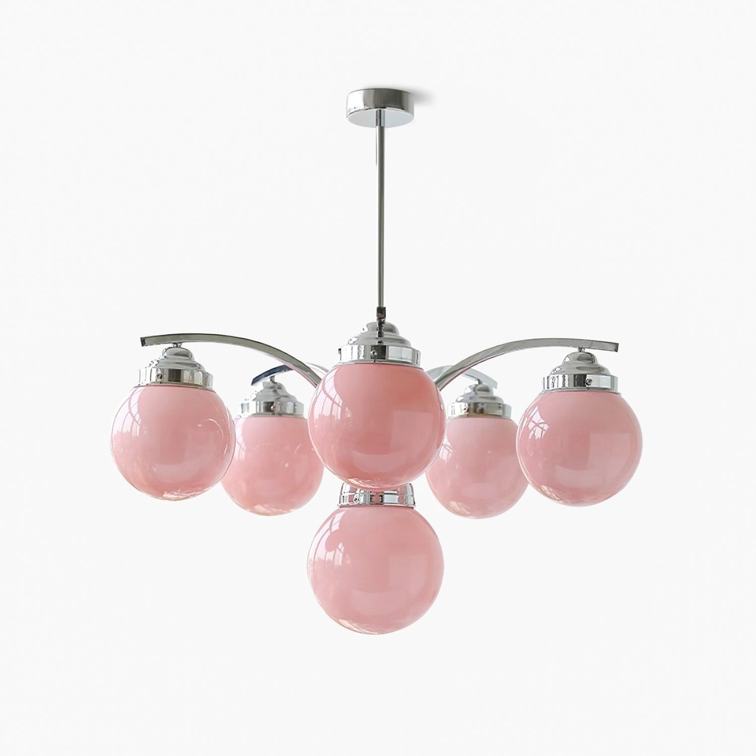 French Elegant Glass Orb Chandelier K596