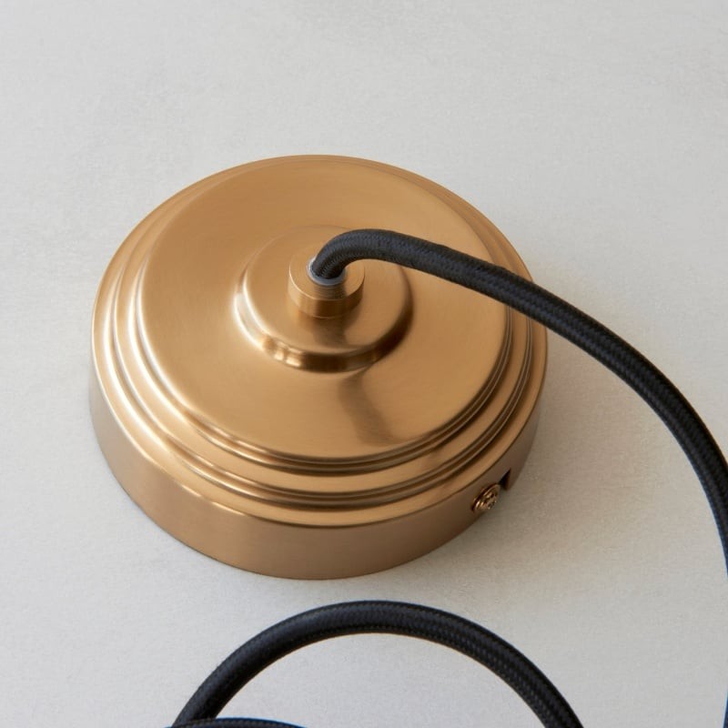 Plaitar Modern Brass Pendant Light - Minimalist Ceiling Fixture with Braided Cord for Hallways K1963
