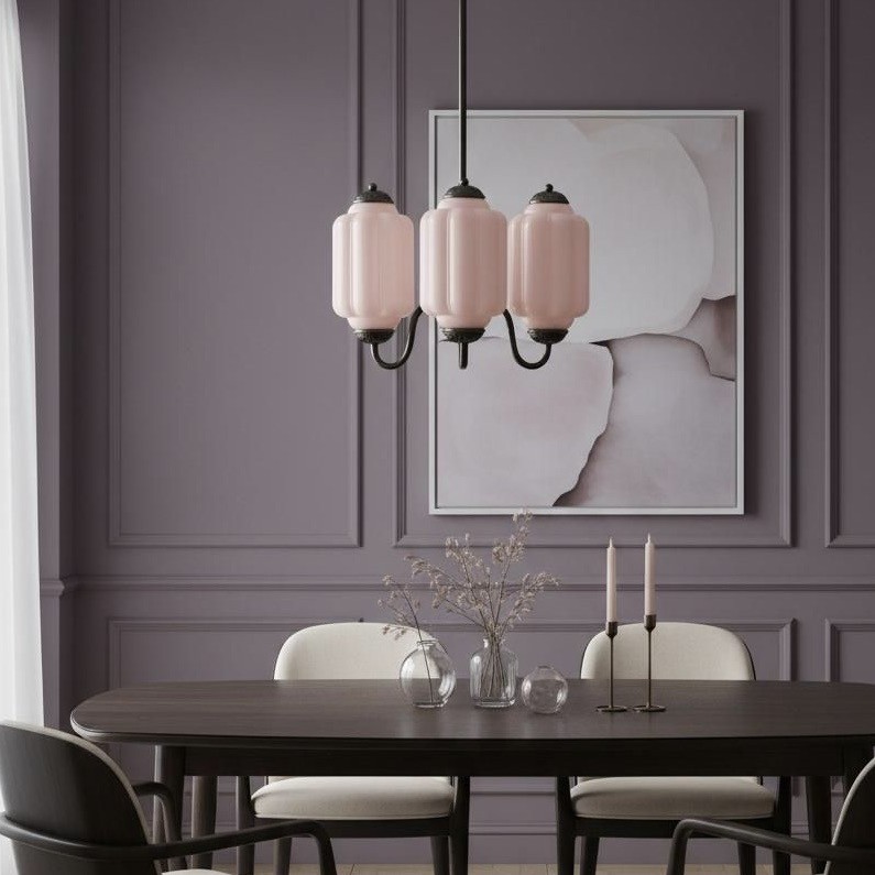3 Lights Eloise Glass Chandelier for Living Room K947