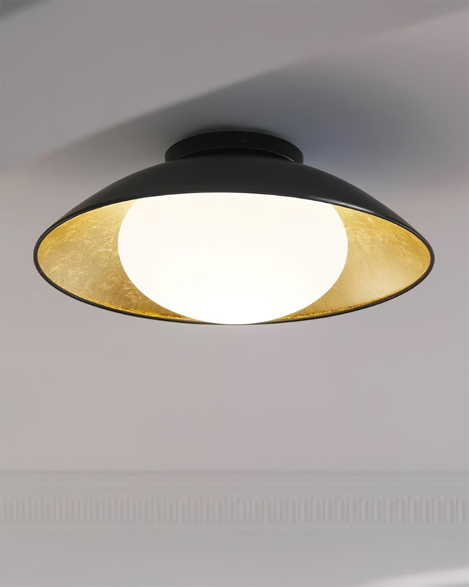 French Retro Flying Saucer Bowl Ceiling Light K502