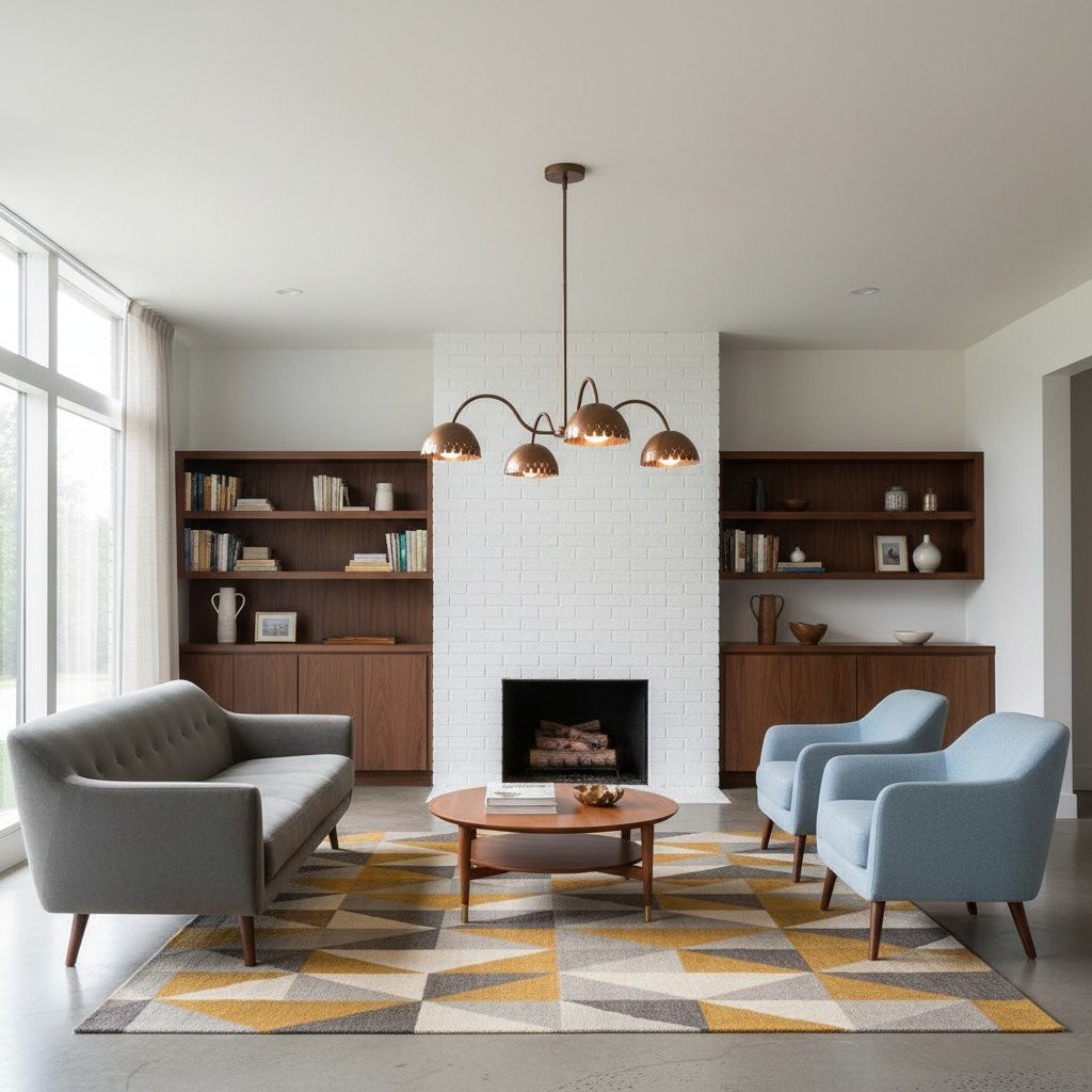 Lustrona Modern Chandelier - Artistic Metal Structure Statement Light for Living or Dining Areas K1618