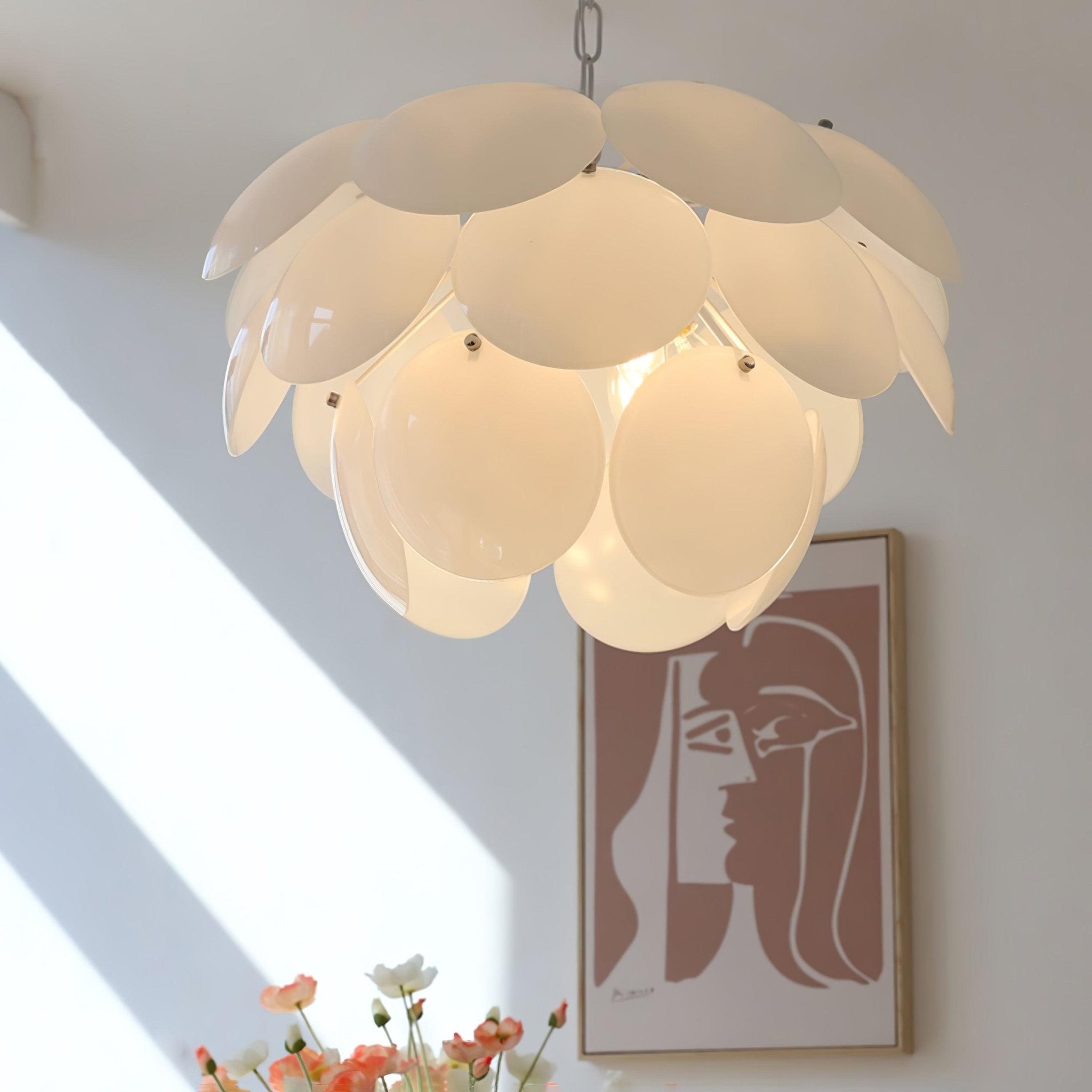 Luxury Fashion Luminous Petal Glass Chandelier K473