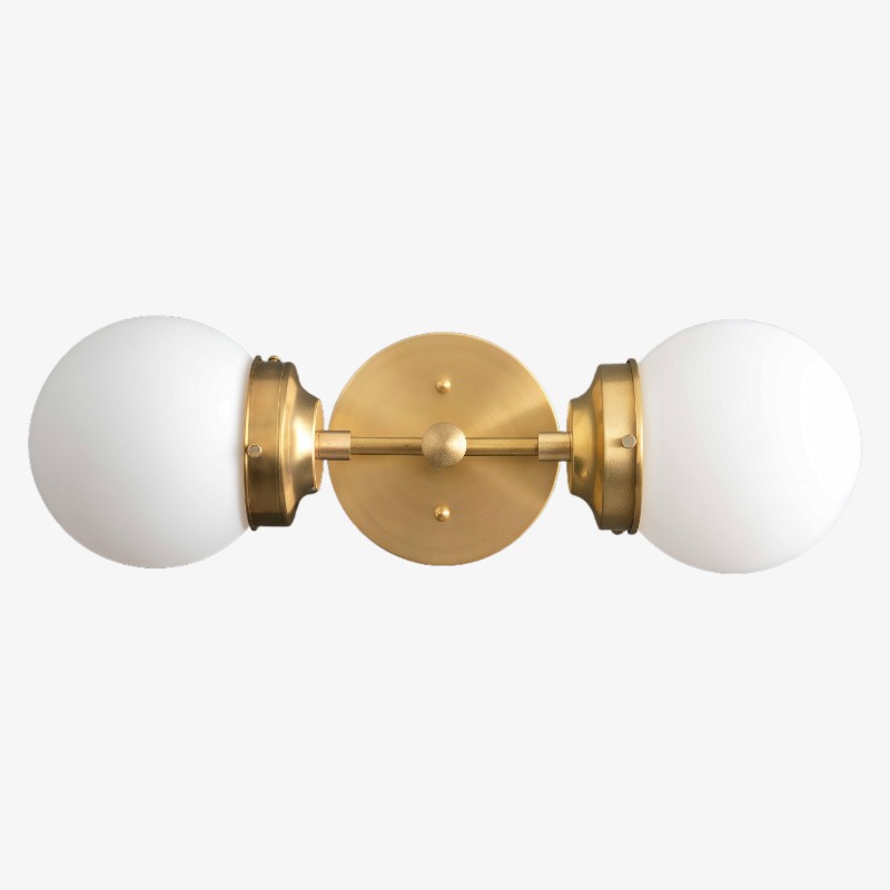 Lumio Globe Modern Geometric Sconce - Two Light Bathroom Vanity Lighting K1488