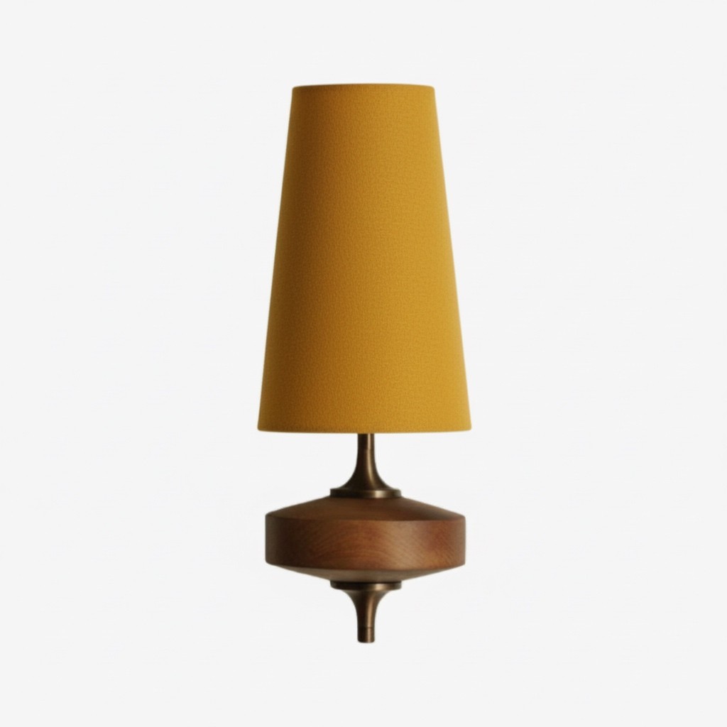 Hour Retro Wood Metal Wall Lamp – Elegant Fabric Accent Lighting for Living Spaces K1208