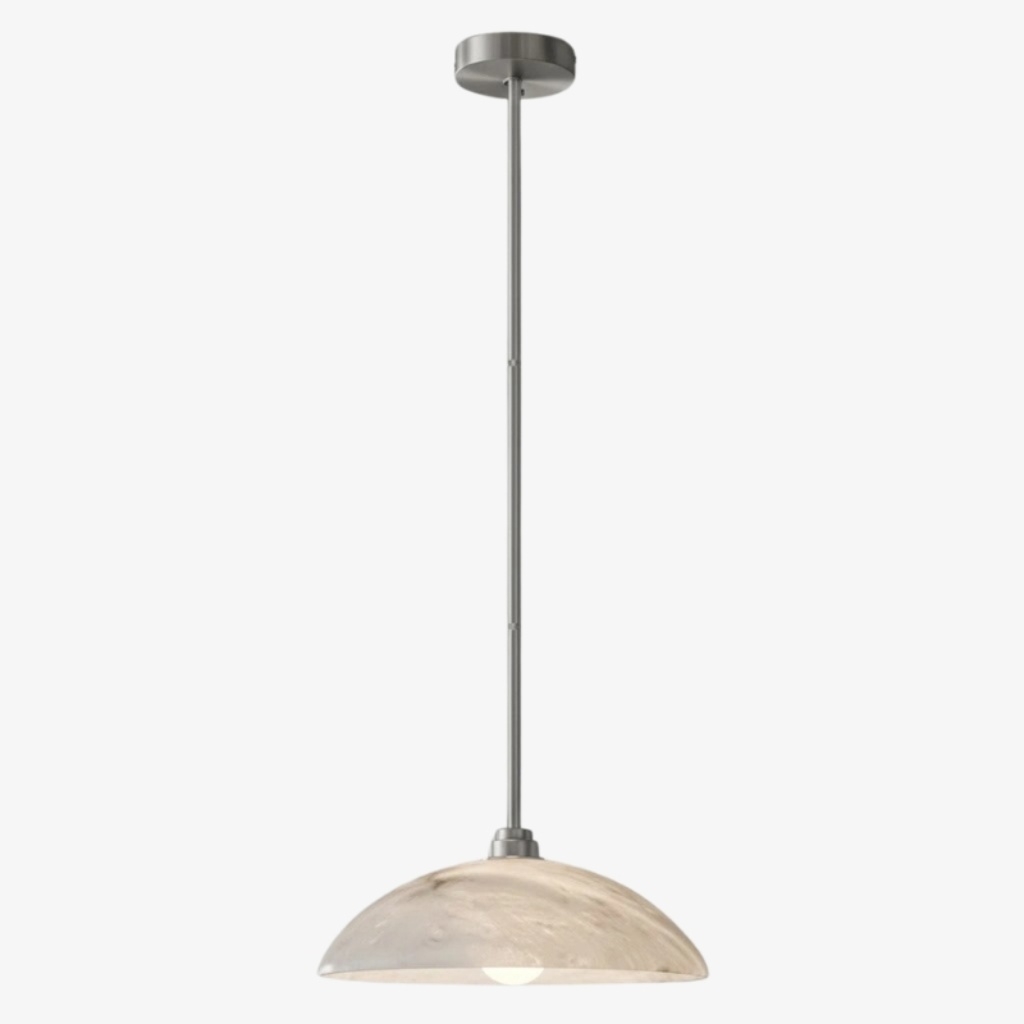 Alariv Elegant  Alabaster Dome Pendant Light - Modern Stone Lighting for Dining or Living K2330