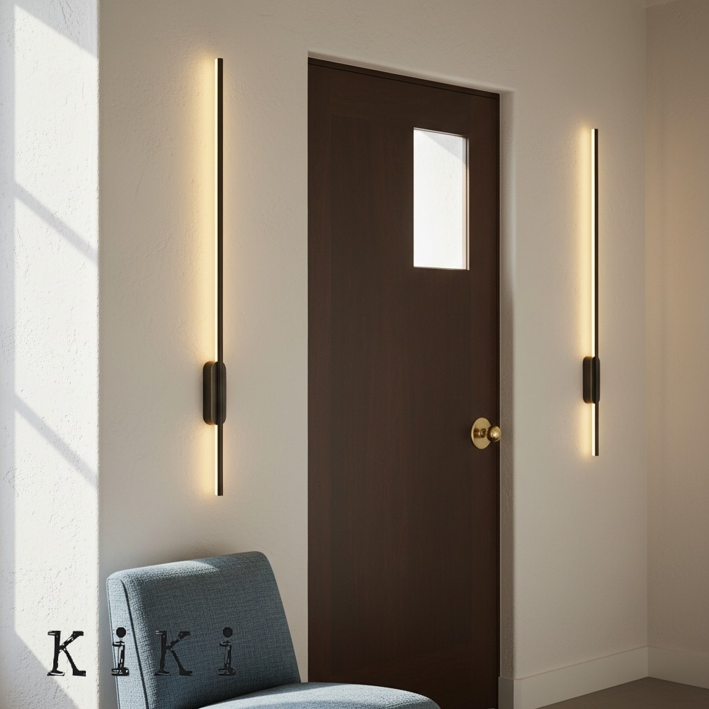 Minimalist Linear Wall Lamp - Long Tube Indoor Wall Sconce for Living Space K2264