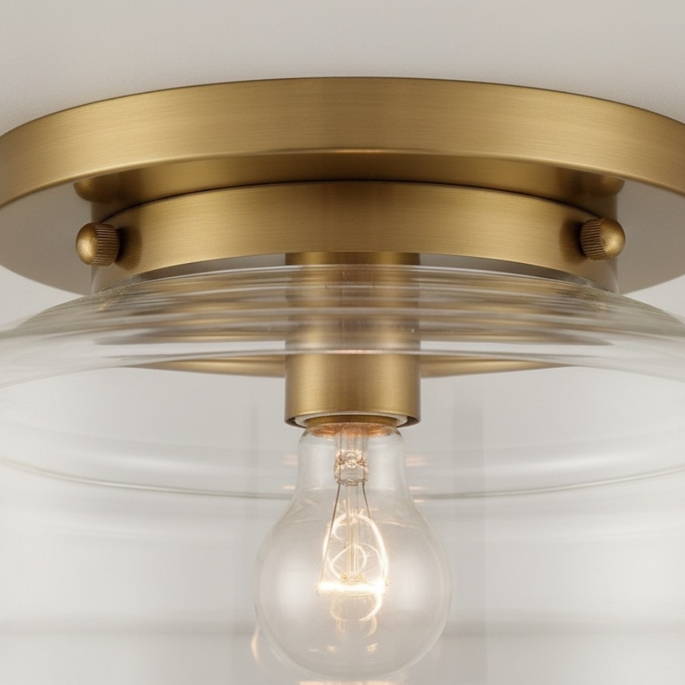 Ulavione Elegant Clear Glass Ceiling Light - Classic Ceiling Fixture for Living Room K2230