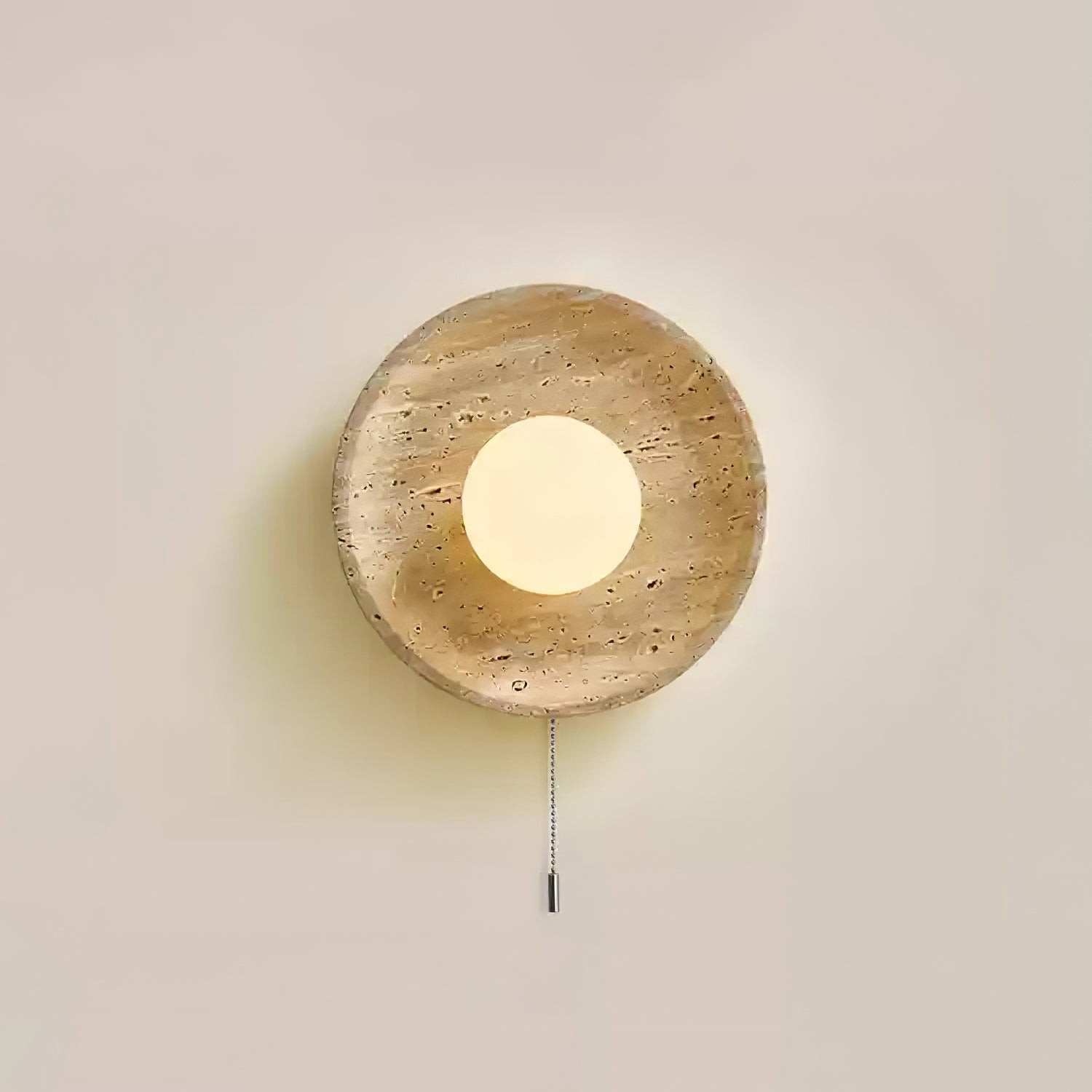 Retro Wabi Sabi Travertine Lunar Eclipse Wall Light K878