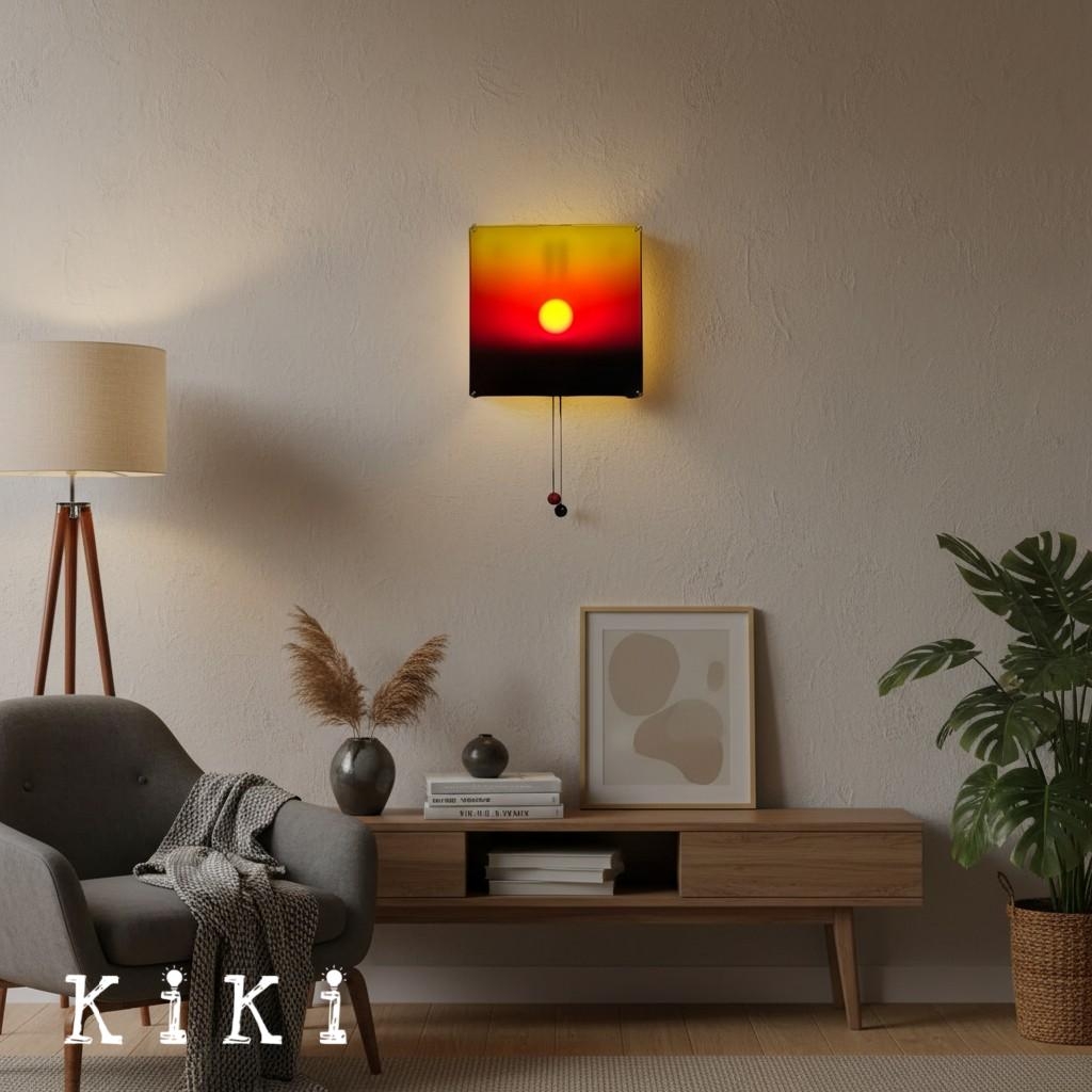 Afterglow Gradient Sunset Wall Lamp - Contemporary Acrylic Sconce for Living Room K2315