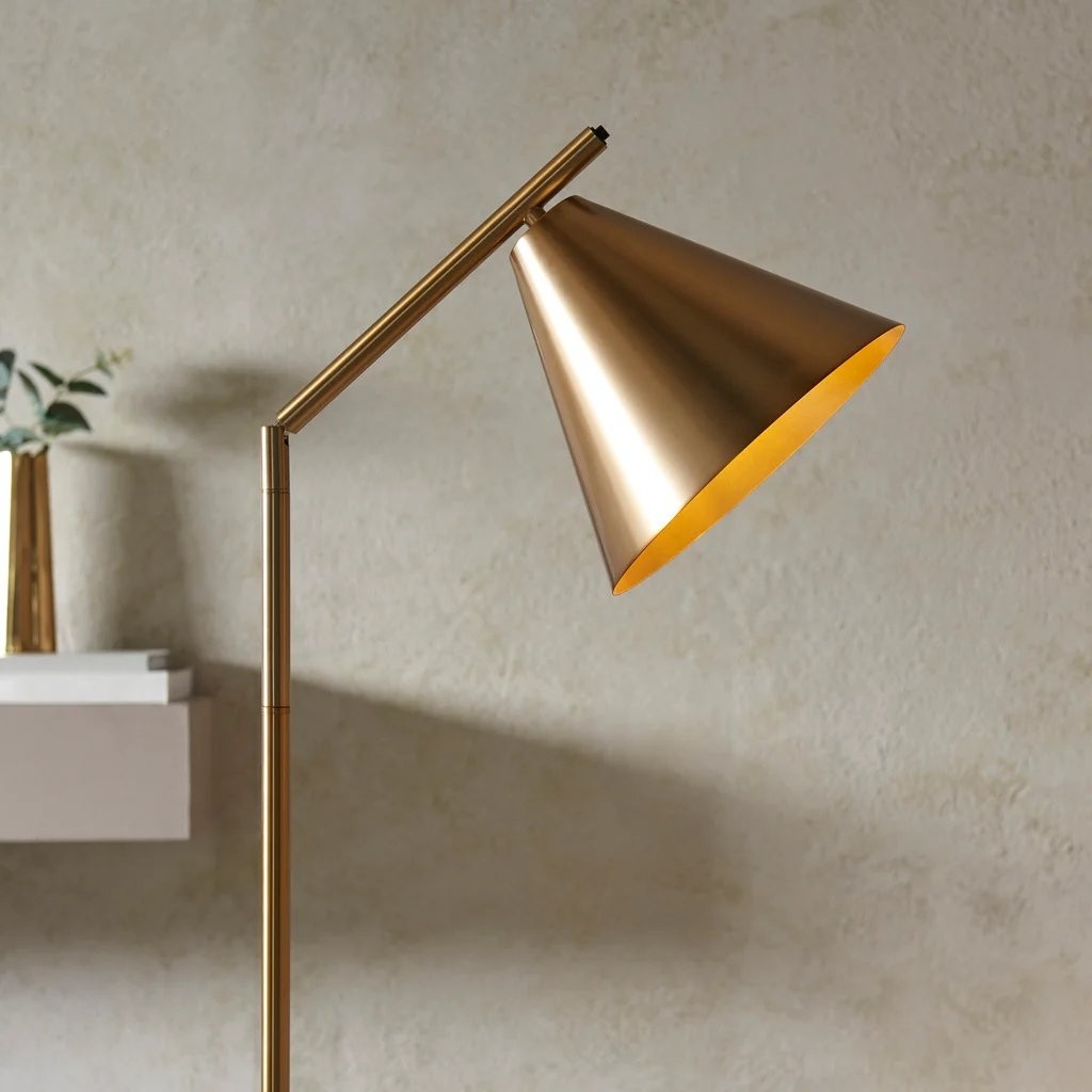 Oricone Modern Floor Task Lamp with Adjustable Arm - Cape Style Reading Light K1969