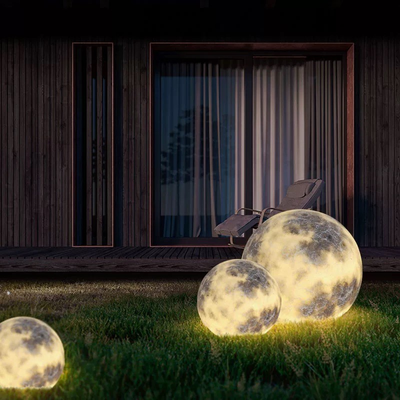 Waterproof Luminous Moon Art Decor Modern Ground Lawn Lamp K768
