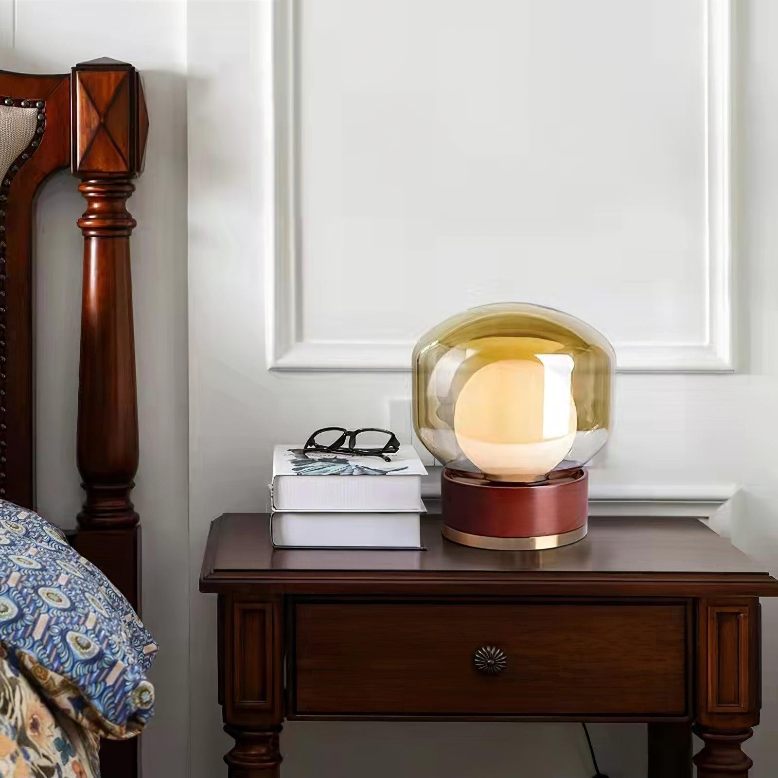 Simple Creative Wood Orb Table Lamp K628