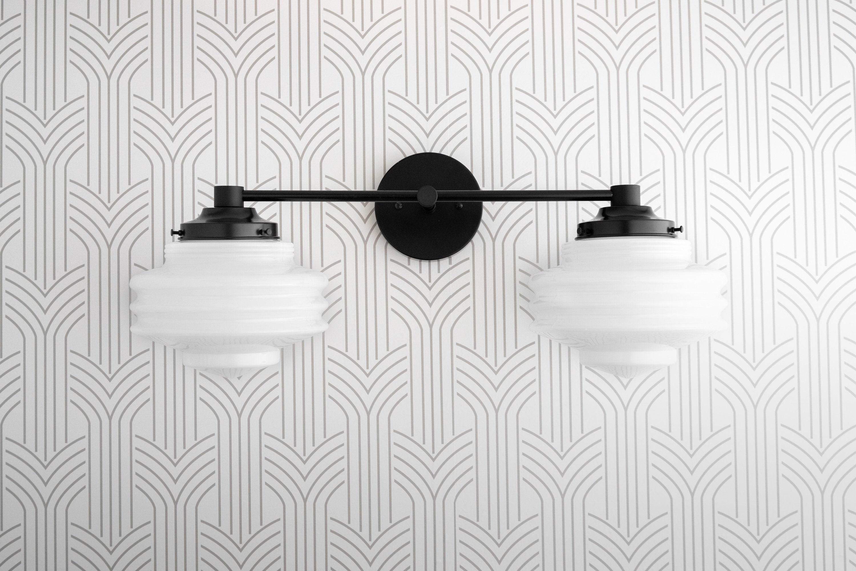 Geotower Glass Modern Wall Sconce - Glass Globe Light - Elegant Home Fixture K1483