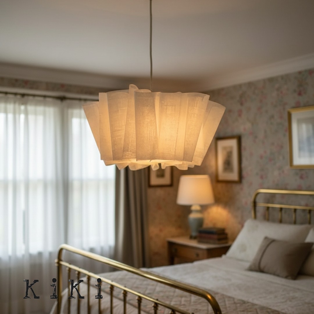 Handcrafted Fabric Shade Pendant Light – Minimalist Design for Home Interiors K1244