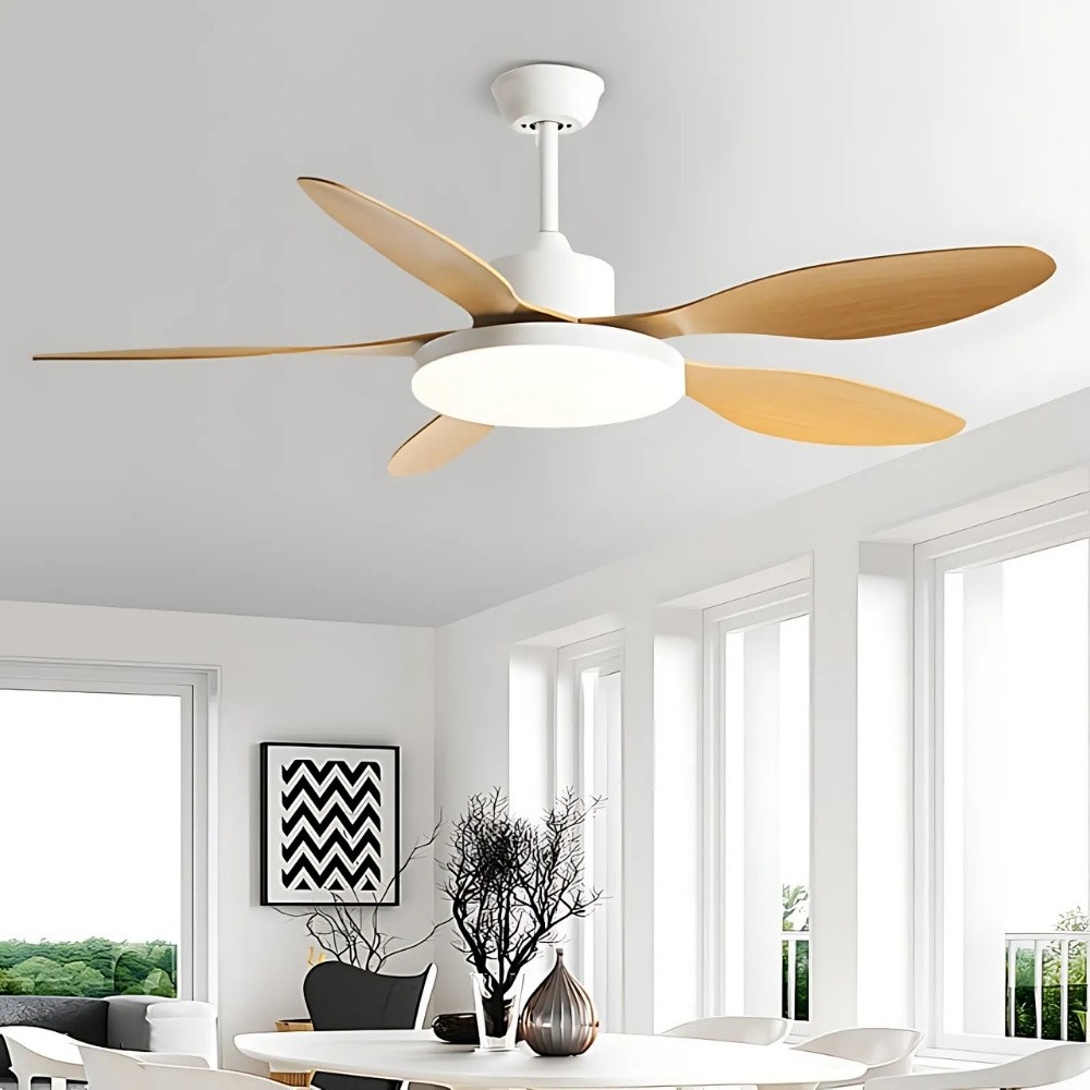Scandinavian Led 5 Blade Ceiling Fan Light K1116