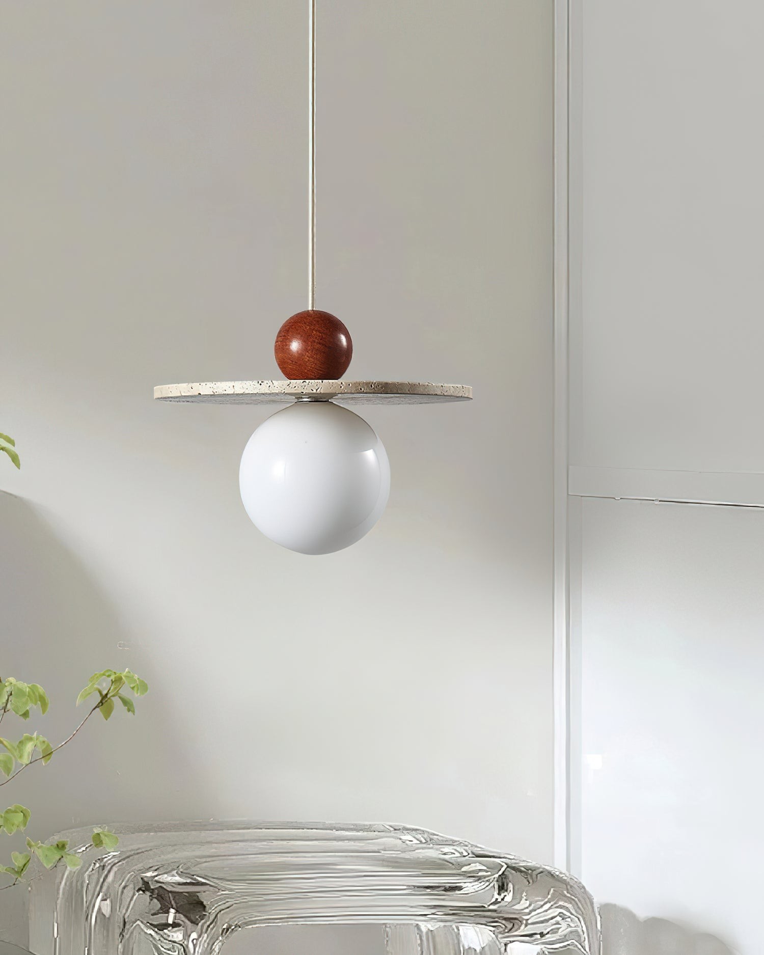 Retro Decor Cave Stone Disc Pendant Light K860
