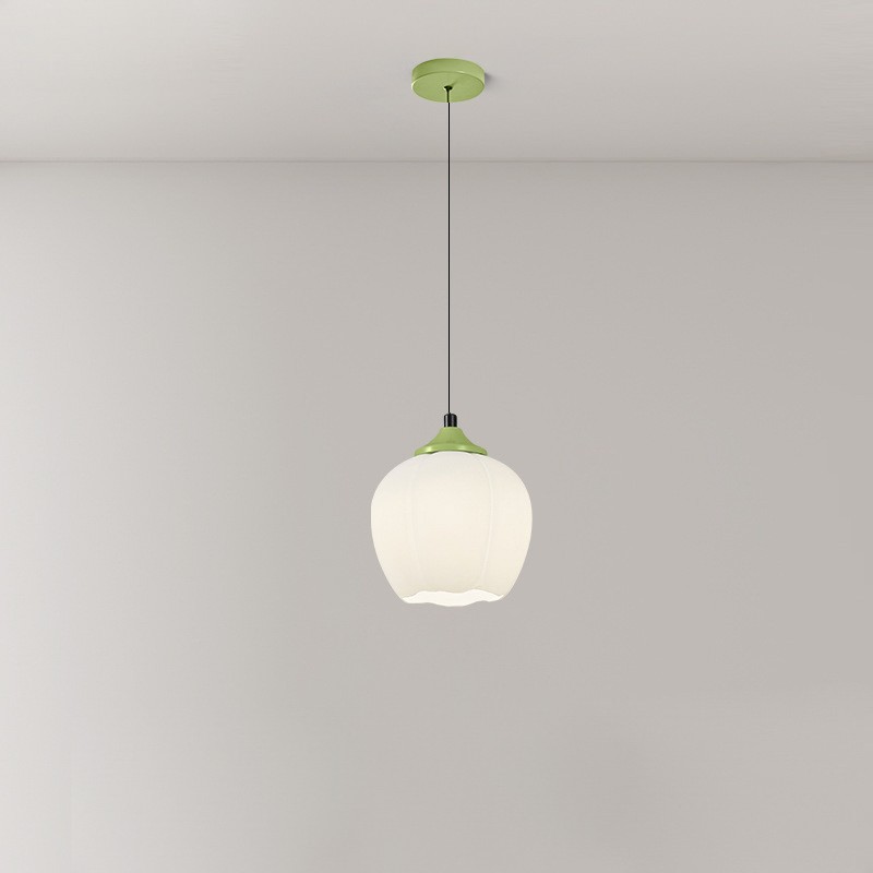 Flower Bud Milk Glass Pendant Light K14