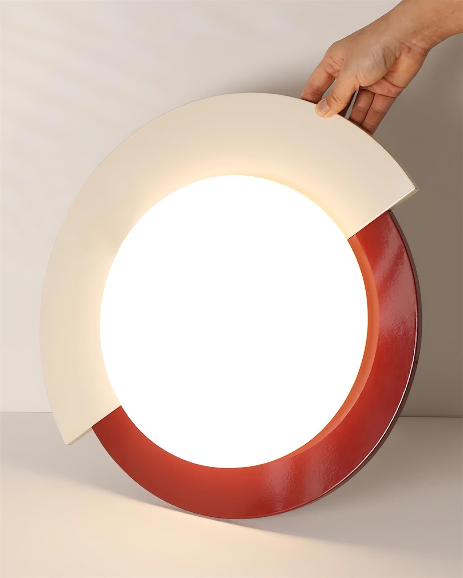 Red And White Round Ceiling Light K651