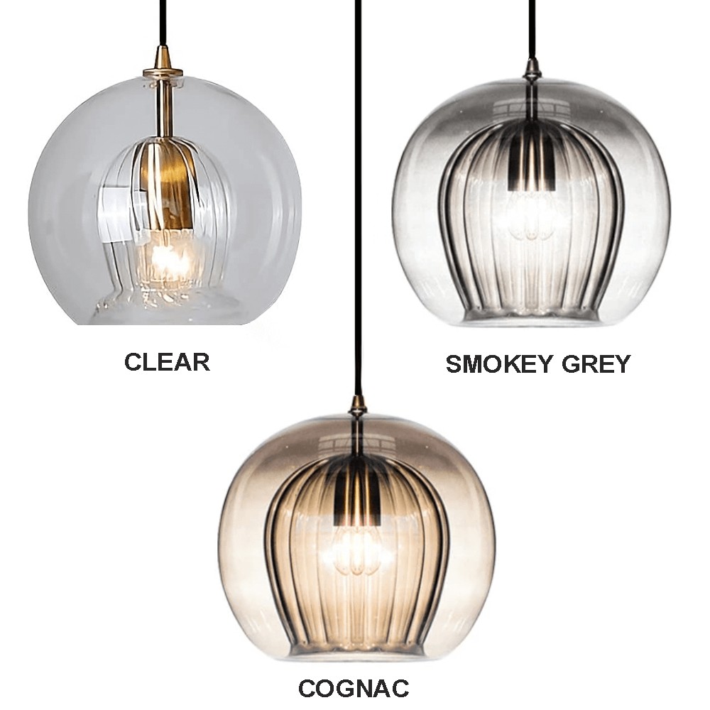 Modern Pleated Glass Pendant Light K862
