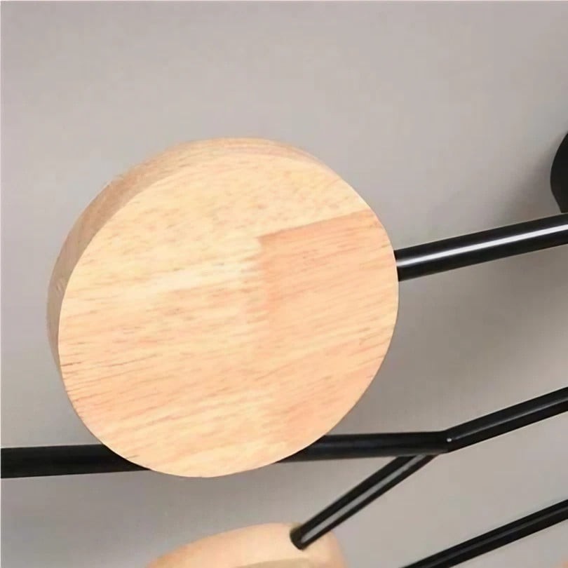 Coloful Branched Round Wooden Ceiling Light K176