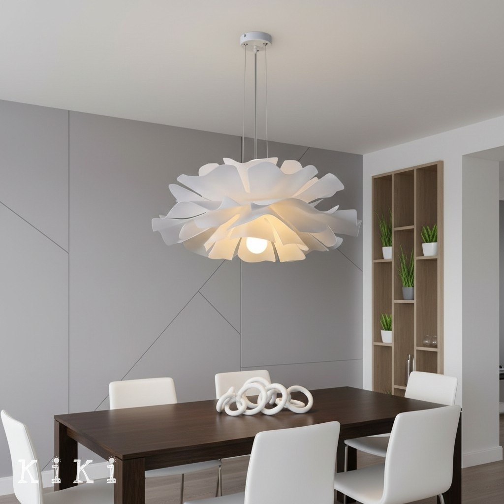 Elegant Flower Pendant Lamp - Modern Lighting for Dining Room and Living Area