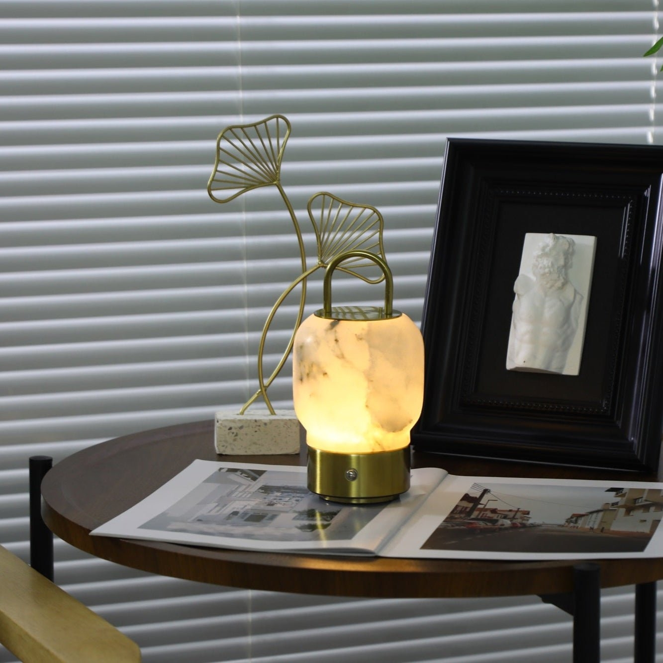 Alabaster Portable Rechargeable Table Lamp D397