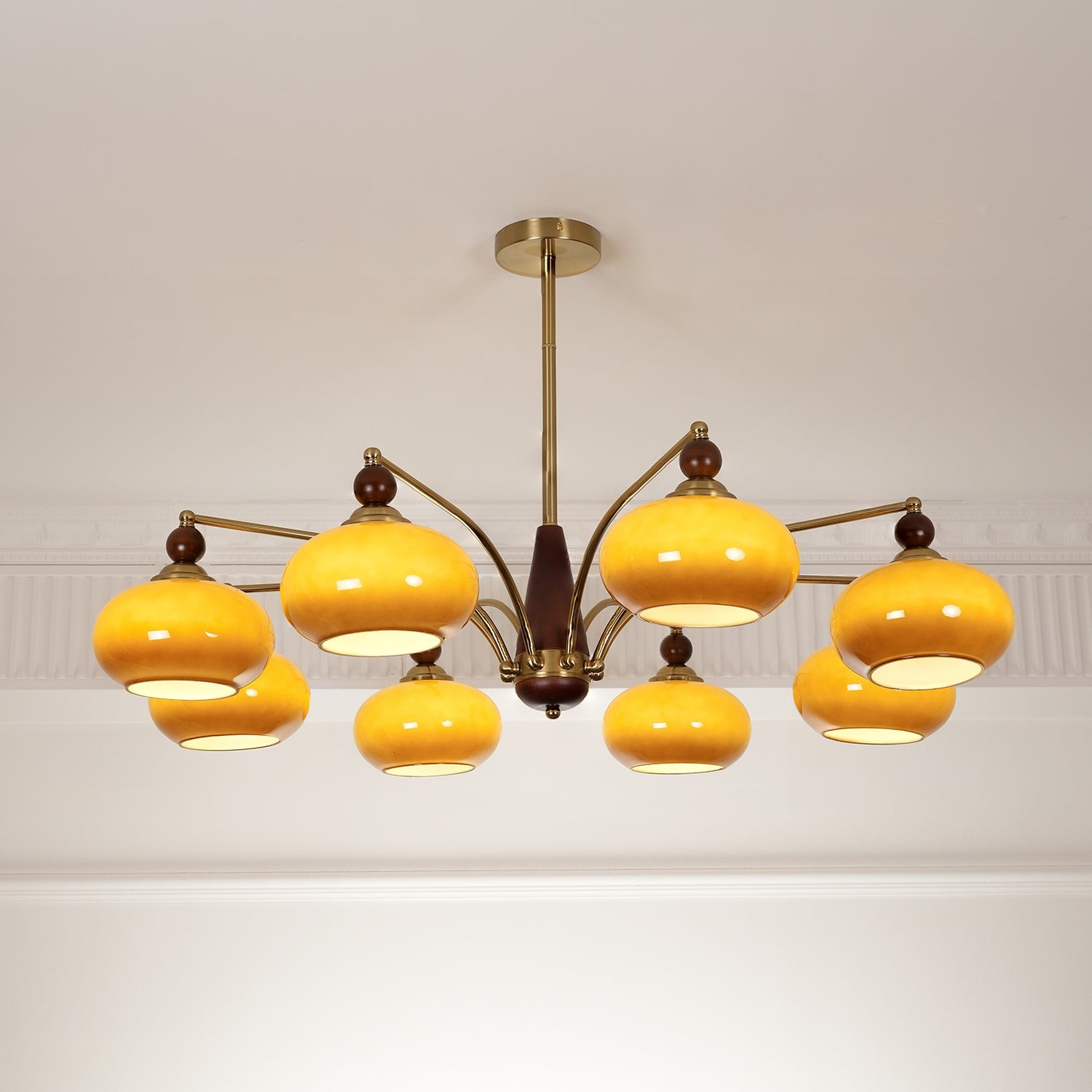 Vintage Multihead Persimmon Chandelier K623