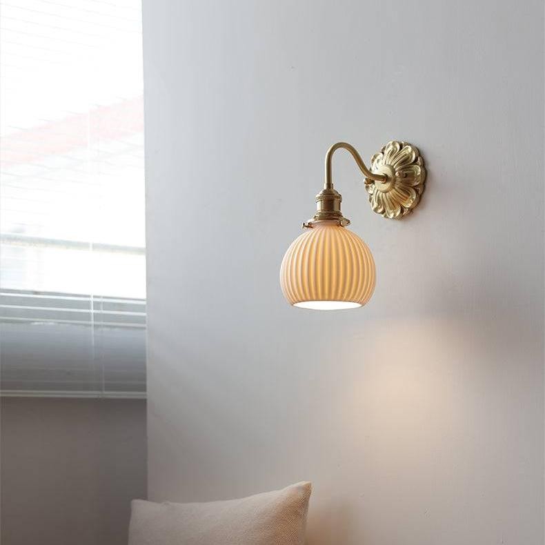Brass Ceramic Wall Light K1557