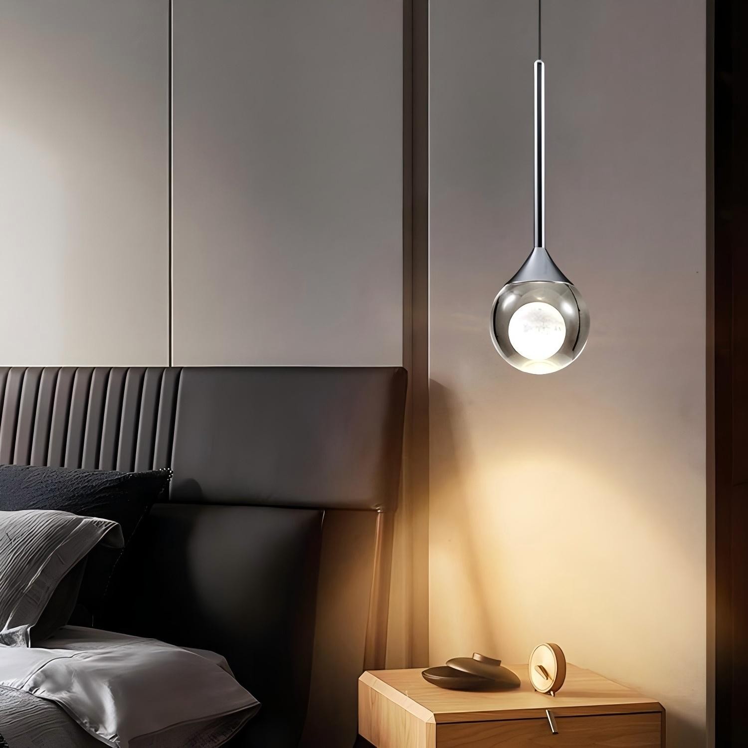 Moon Clear Glass Ball Pendant Light K787