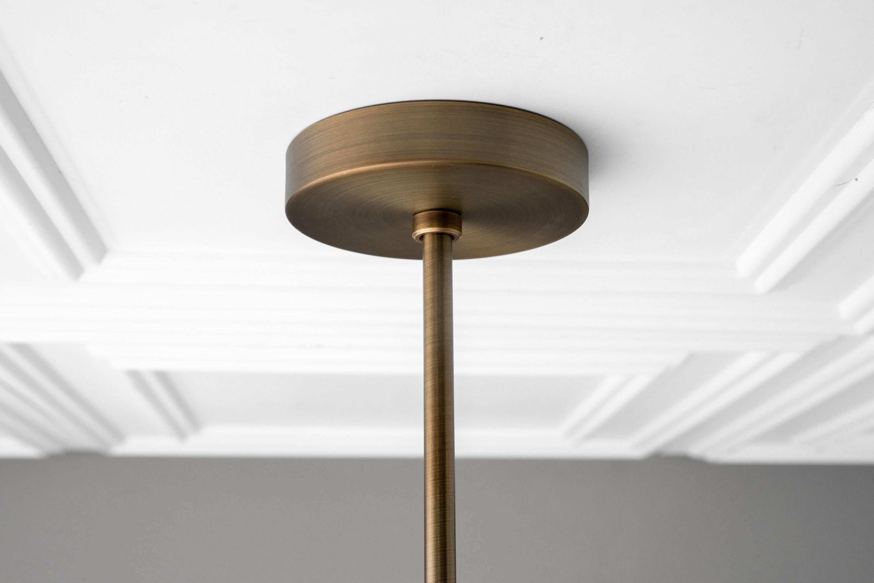 Glorica Glass Frosted Glass Globe Chandelier - Brass Modern Lighting for Living Room K1495