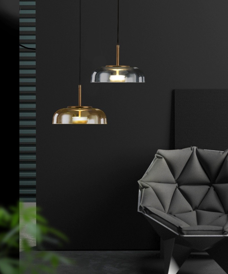 Classic glass pendant lamp