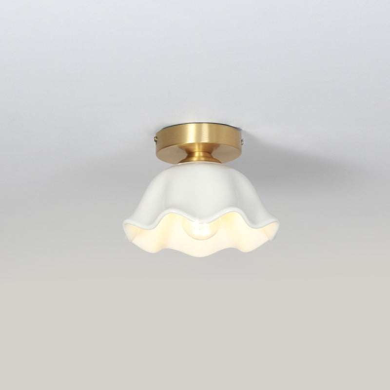 Blossom Glow Mid-Century Ceramic Ceiling Light D952