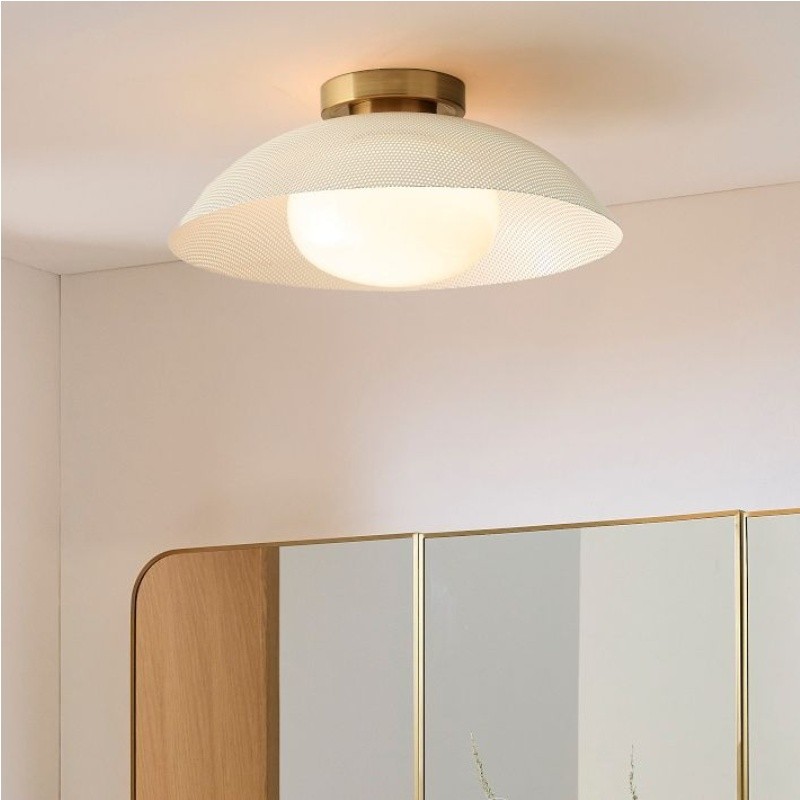 Elorina Flush Mount Glass/Metal Ceiling Light - A Stylish Fixture for Modern Spaces K1333