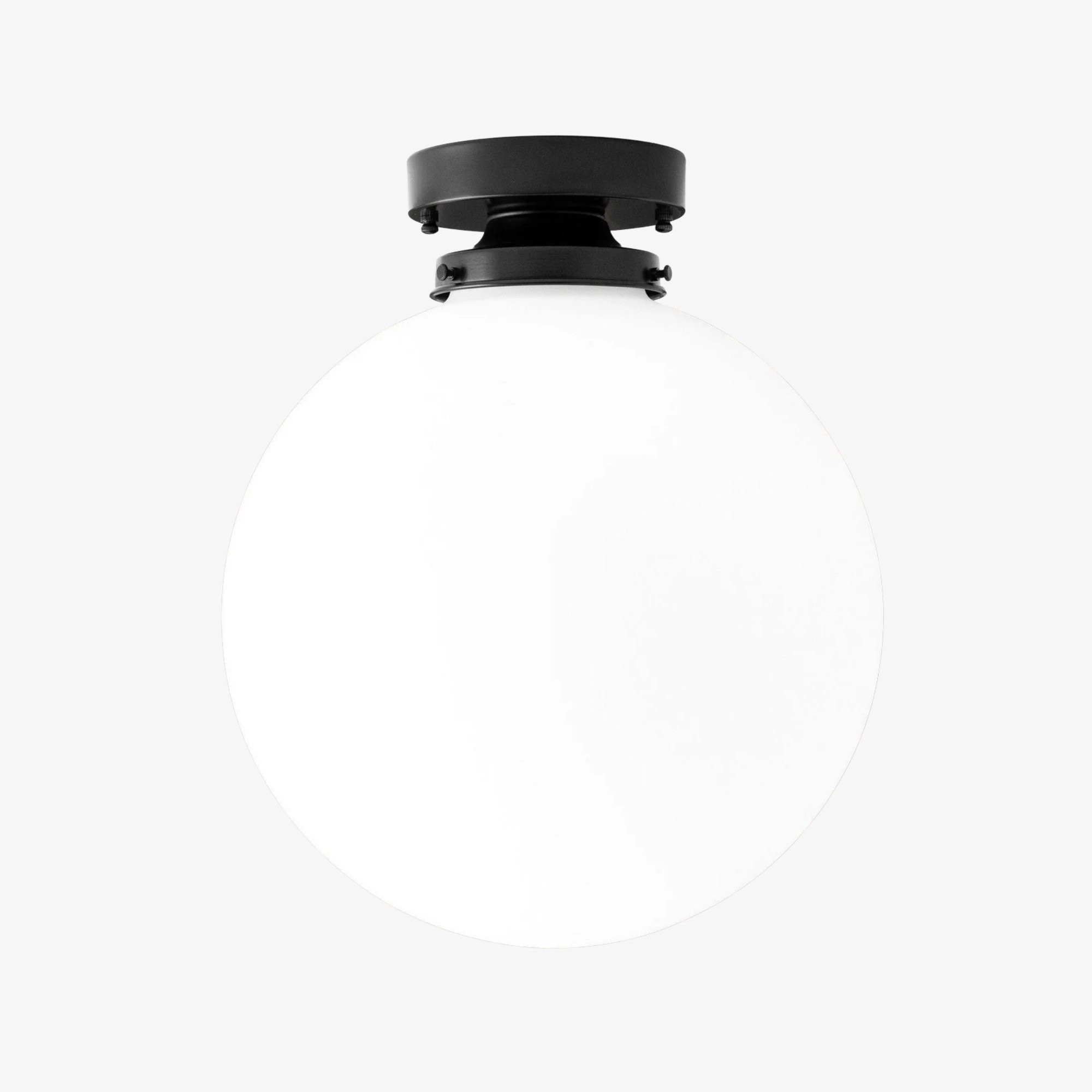 Glorica Glass 12 Inch Globe Ceiling Light - Frosted Glass Art Deco Pendant And Flush Mount K1507