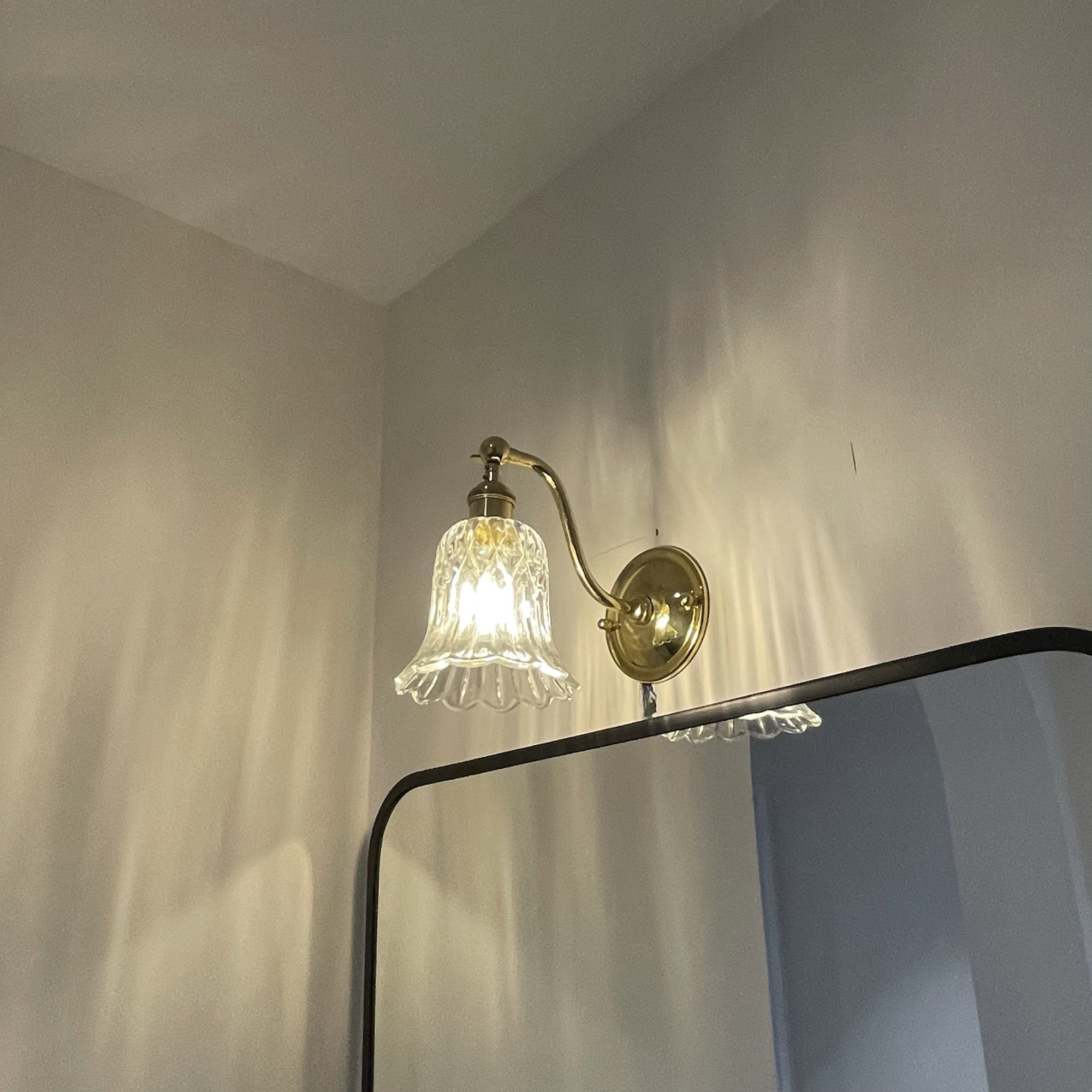 Retro Brass Glass Wall Lamp
