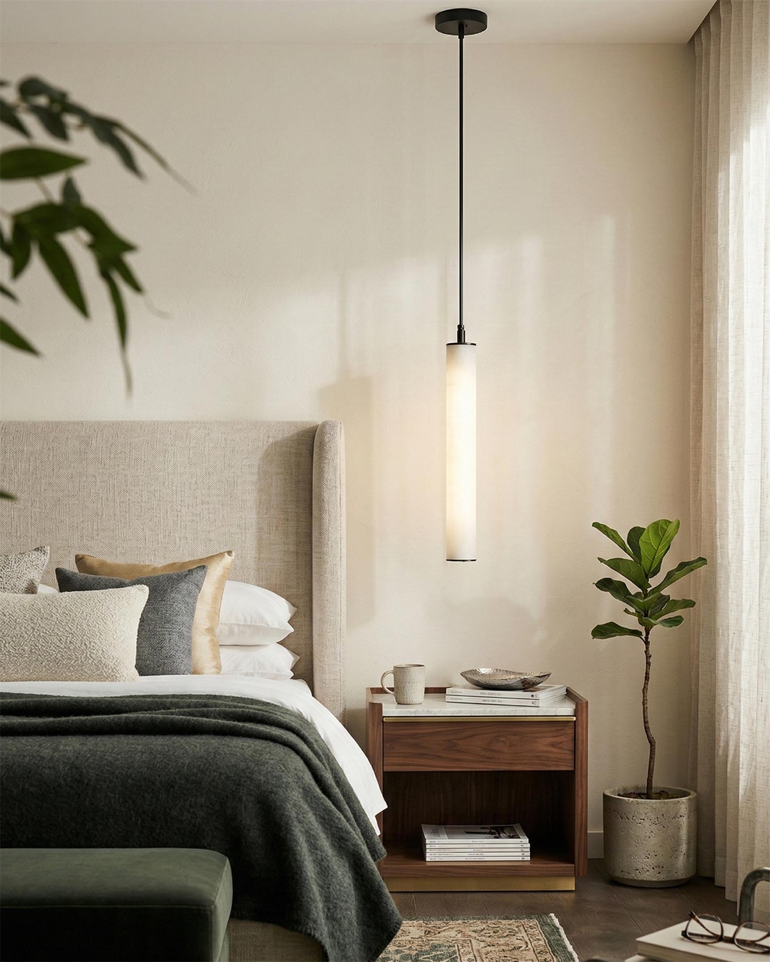 Calder Alabaster Tube Pendant Lamp D347