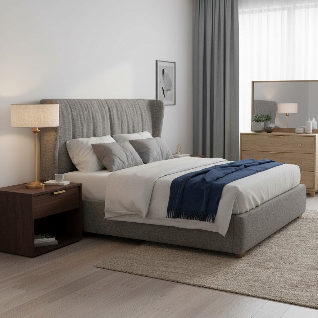 Tela 1‑Light and 3‑Light Table Lamp - Modern Linen & Metal for Living Room K1814