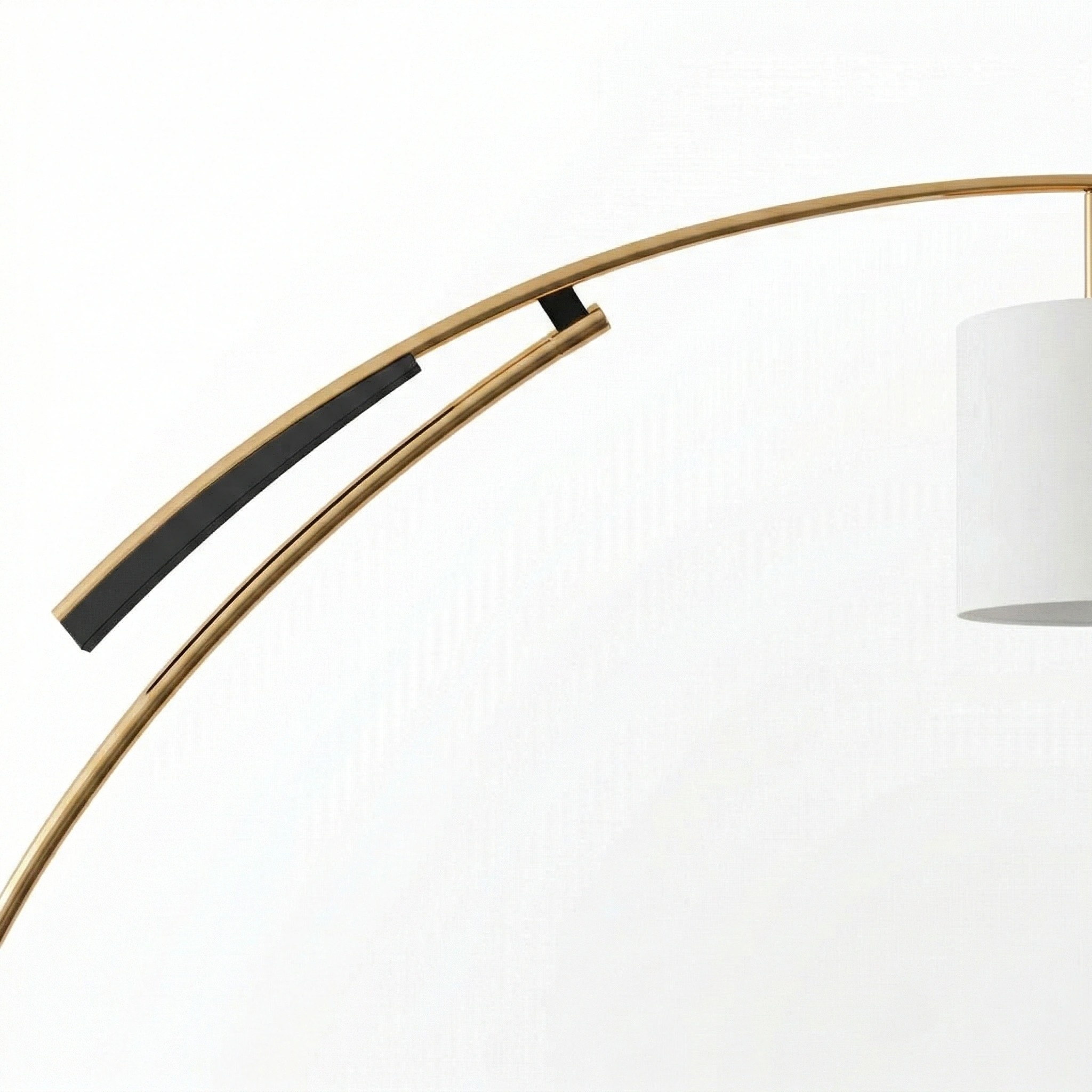 AstraLoop Modern Arc Fabric Floor Lamp - Elegant Sleek Curved Metal Design for Interiors K2309