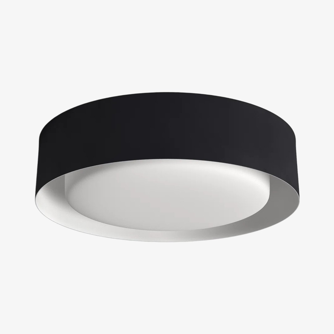 Velcora Contemporary Metal Flush Mount Ceiling Light - Elegant Drum Ceiling Fixture for Bedroom K2285
