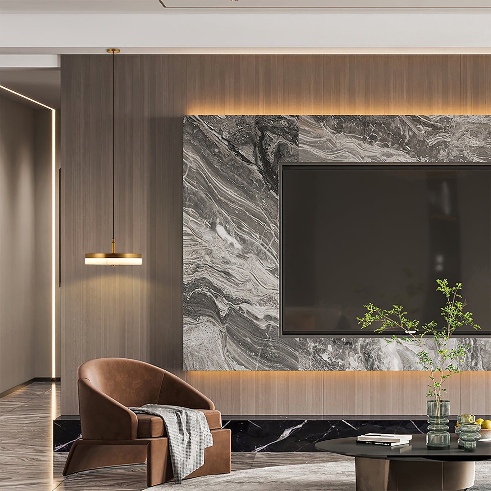 Wyatt Alabaster Pendant Light D427