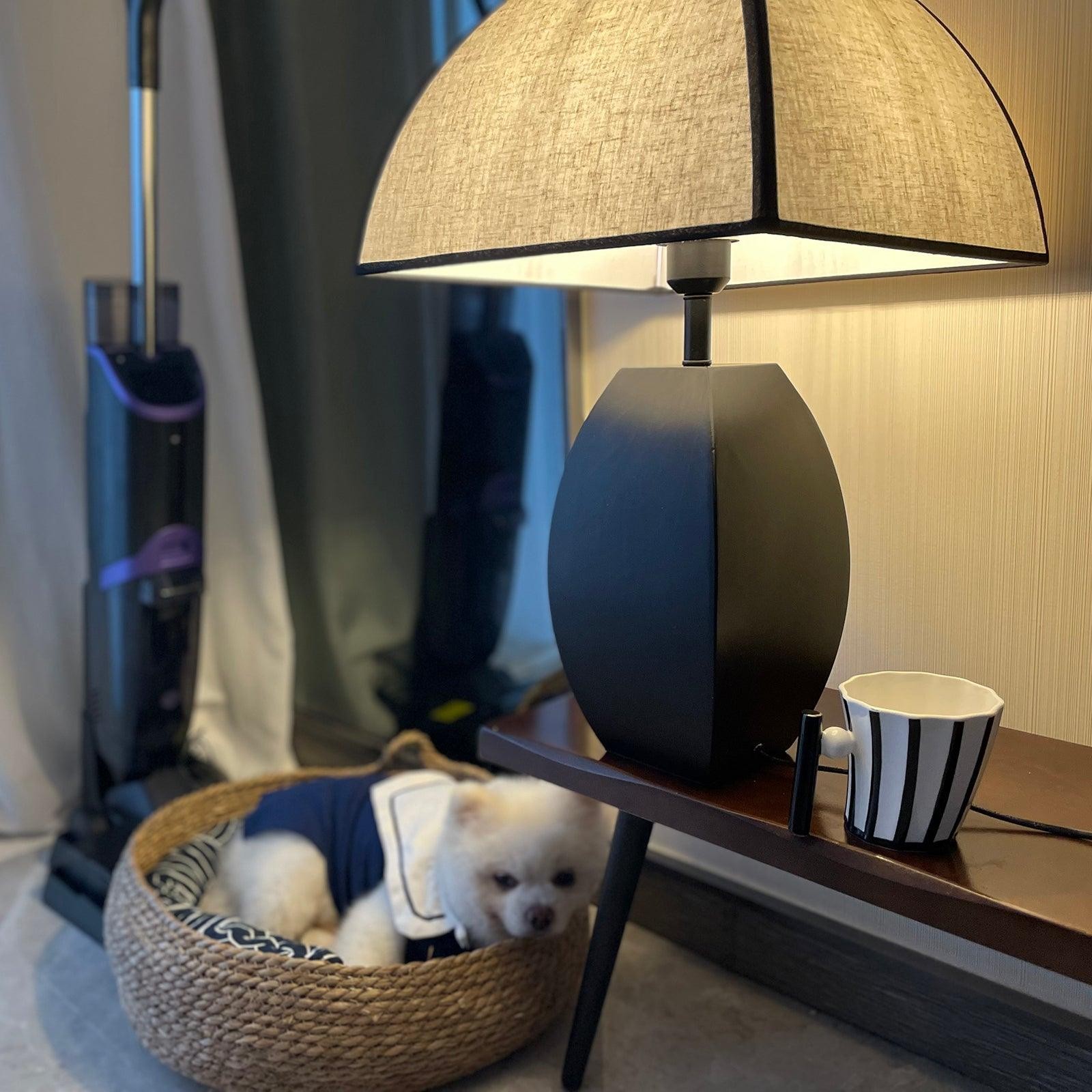 Retro Metal Mushroom Fabric Table Lamp K430