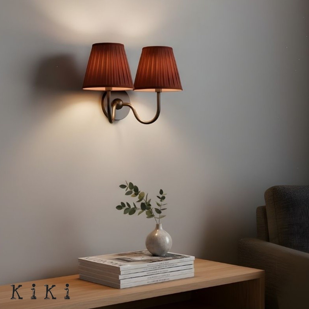 Luvora Pleated Fabric Shade Wall Sconce – Modern Classic Indoor Lighting K1306