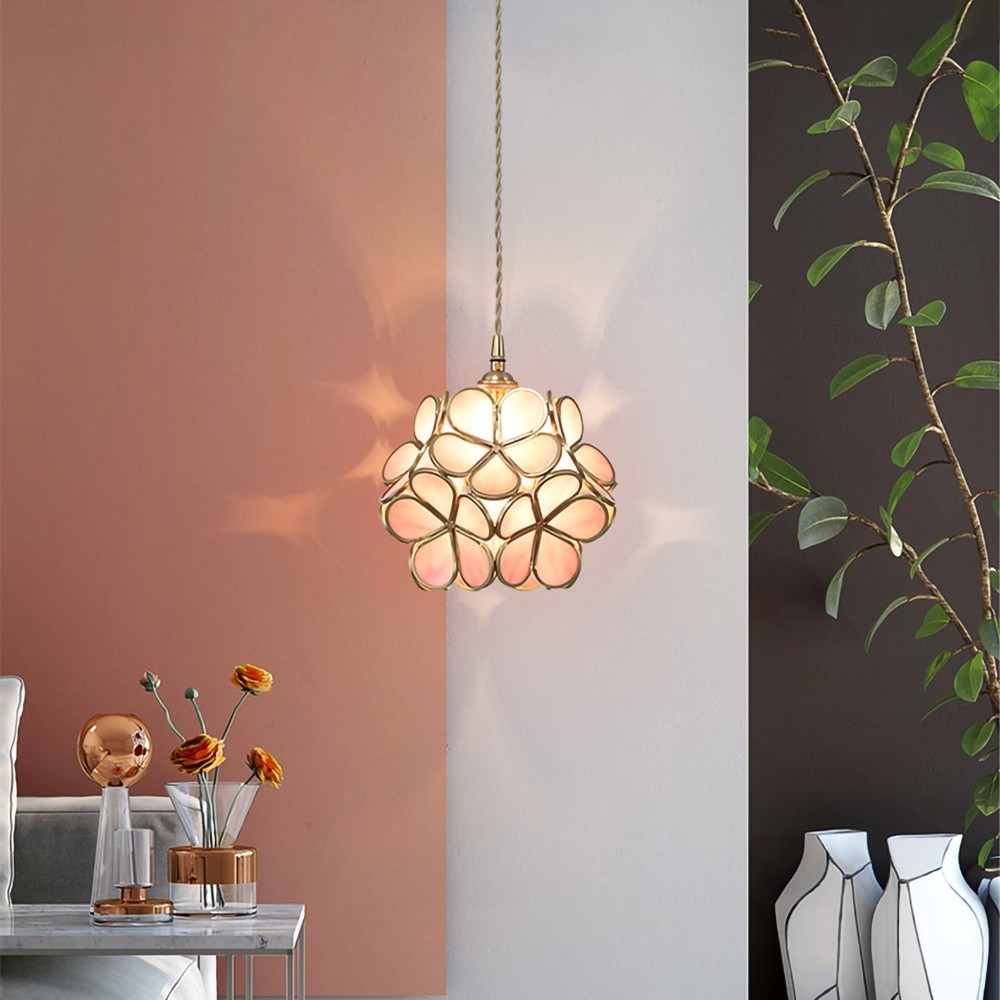 Flower Petal Glass Pendant Light