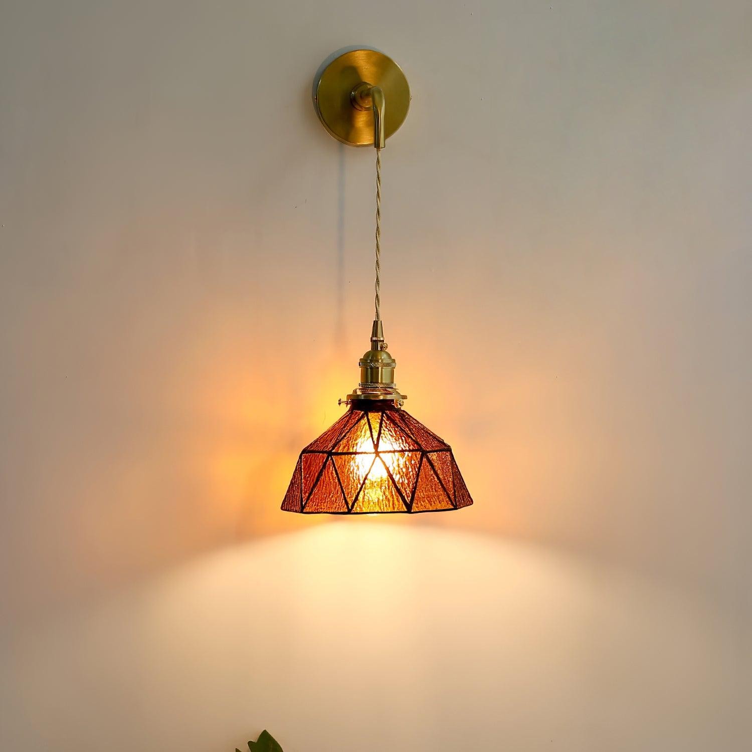 Retro Pastoral Glass Wall Lamp K626
