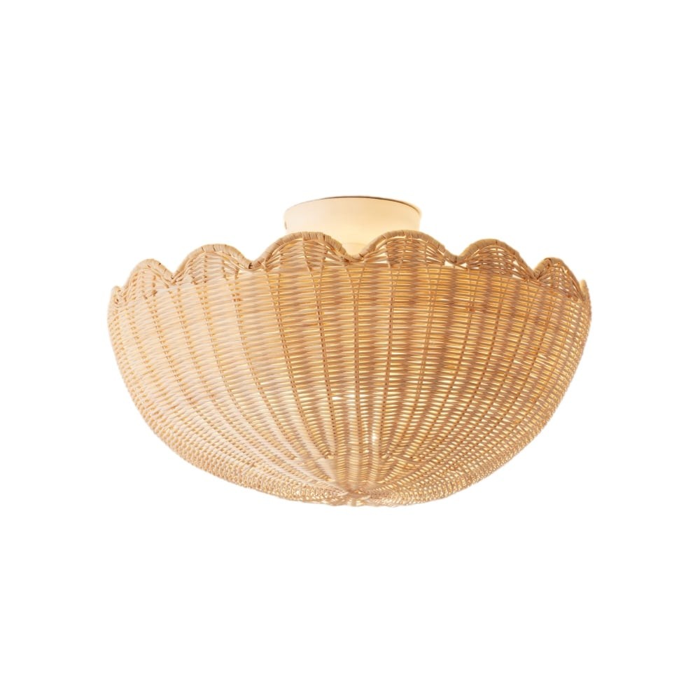 Olvara Rattan Bubble Flush Mount - Chic Ceiling Lamp for Home K1257