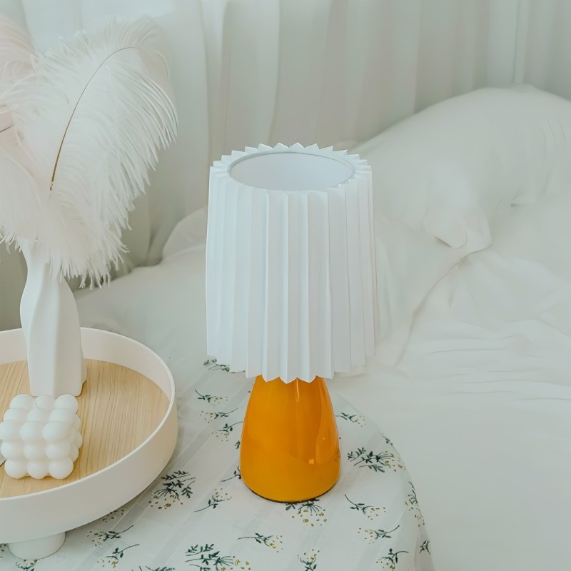 Modern Pleated Cute Table Lamp For Night Light K12