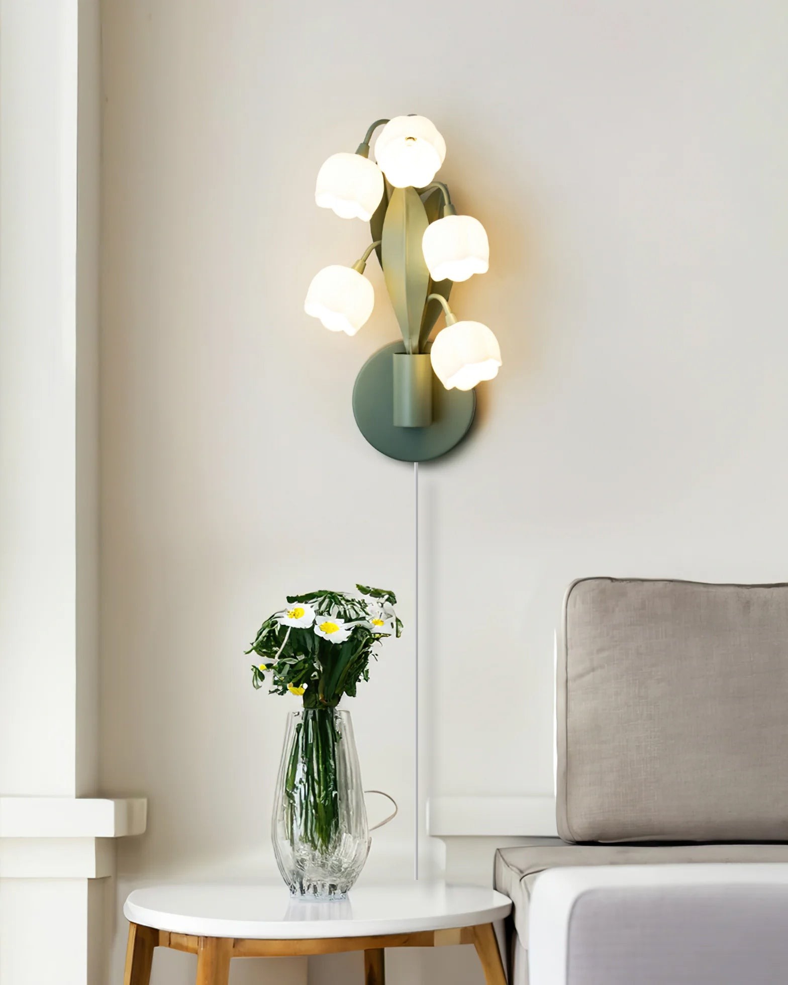 Bell Orchid Plug In Wall Lamp K973