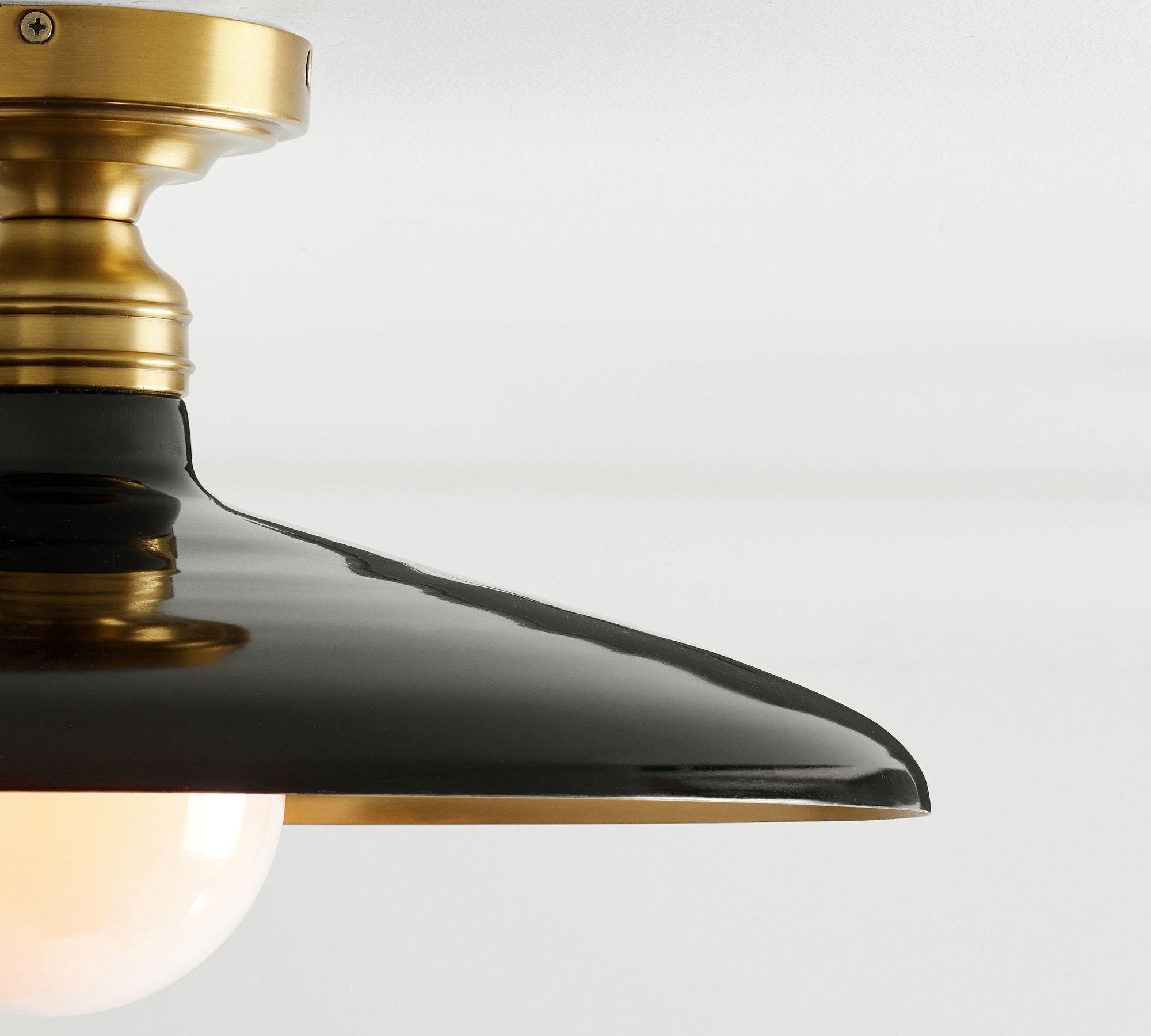Forvara Farmhouse Metal Flush Mount Light - Black or White Ceiling Lamp K1332
