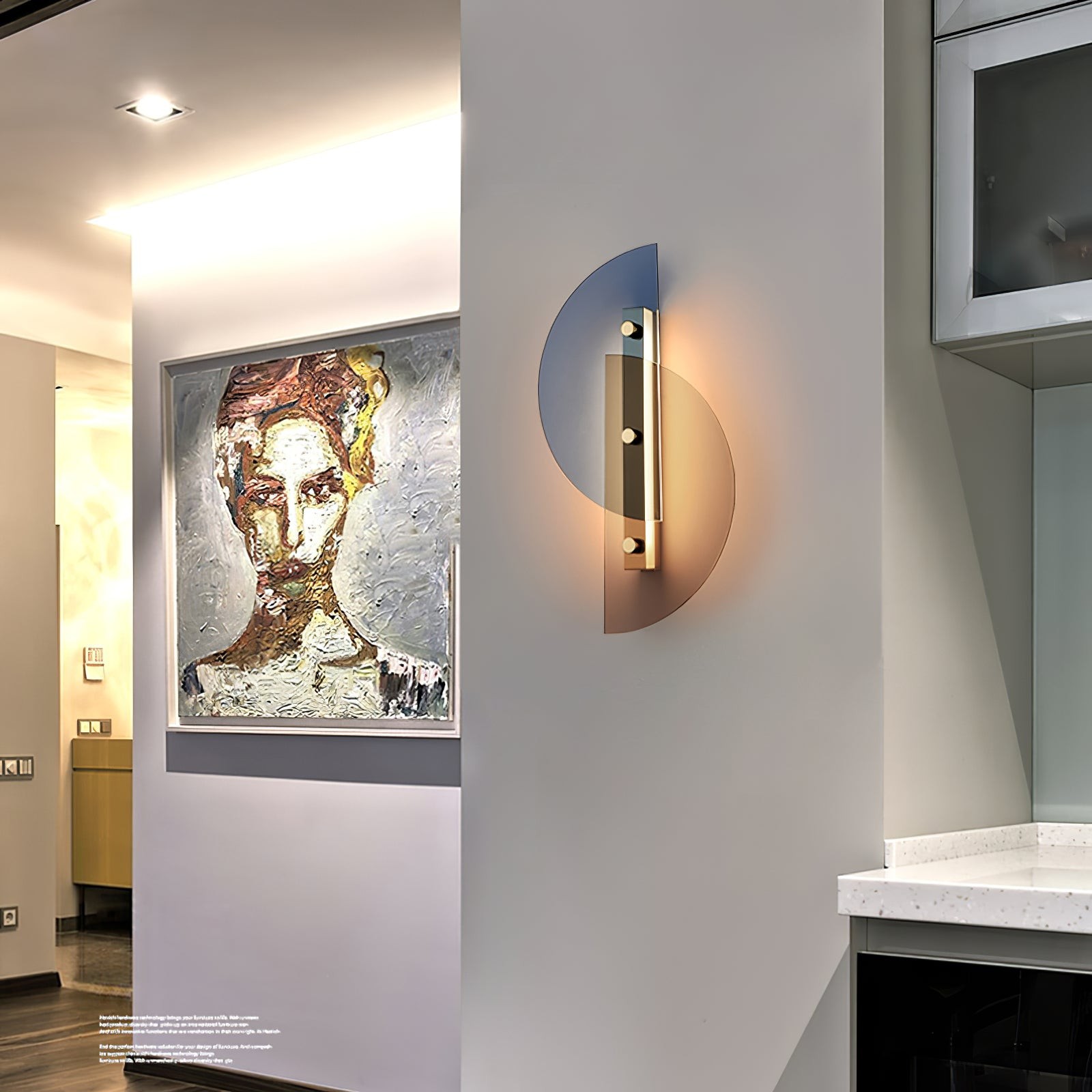 Simple Fan-Shaped Glass Arc Wall Lamp K575